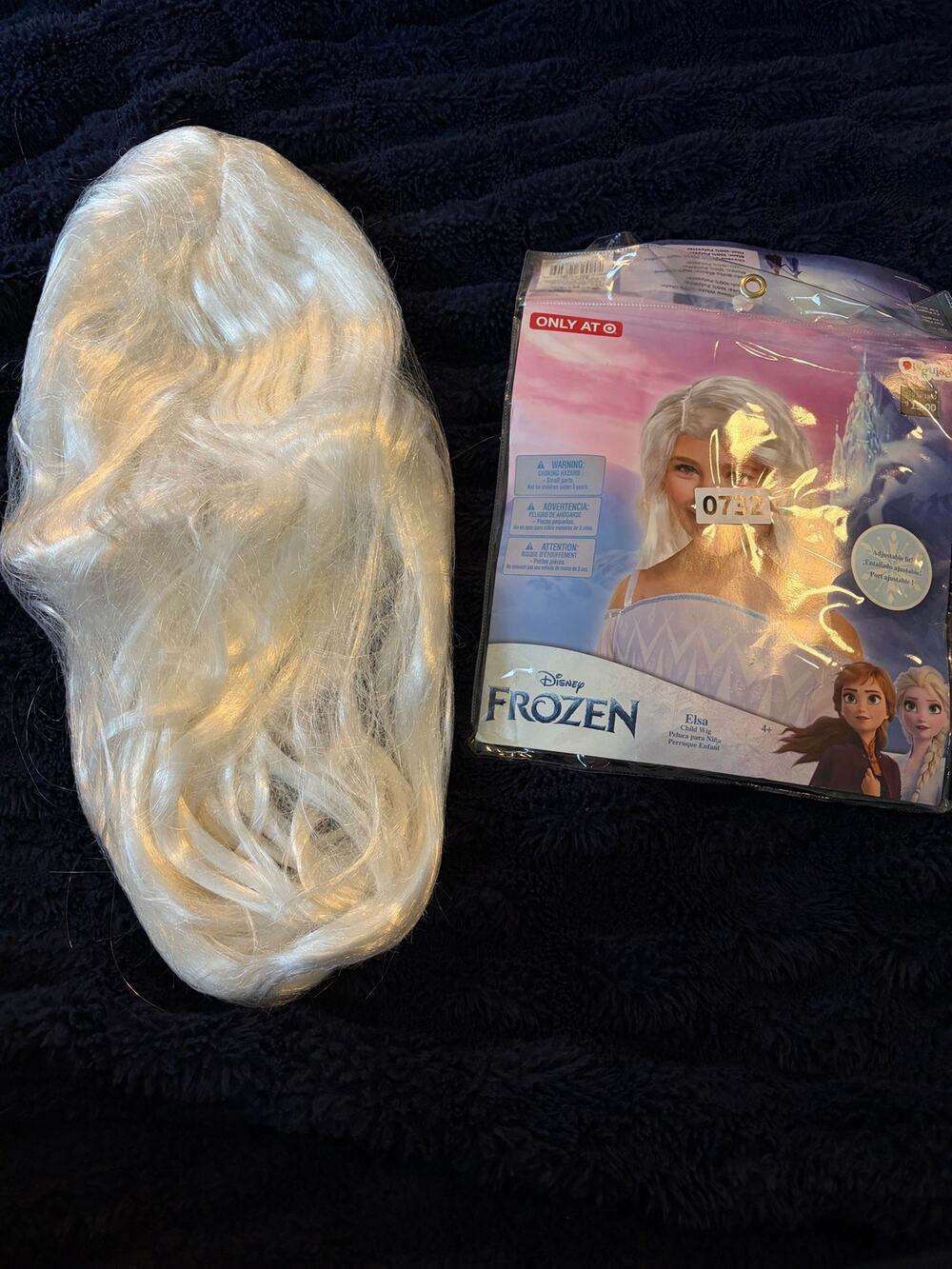 Disney Frozen Elsa Wig Child Kids Halloween Costume Adjustable Fit EUC